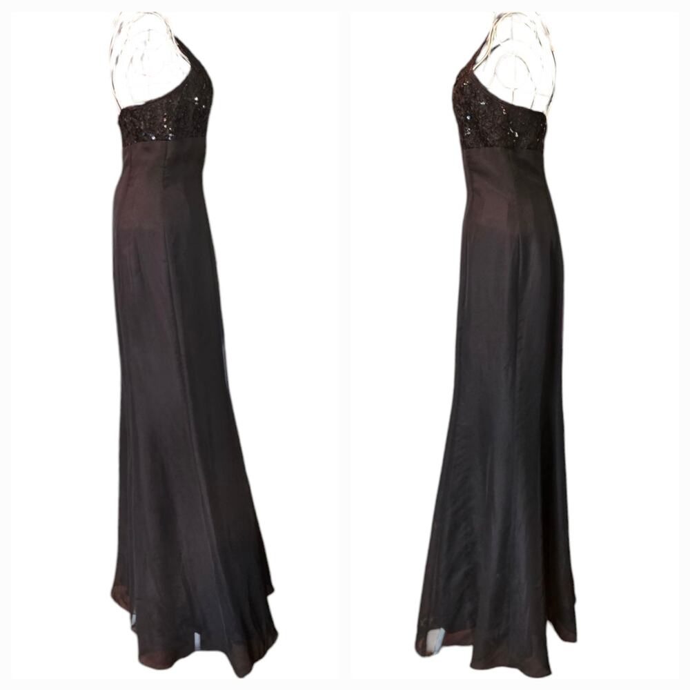 Vintage De Laru Formal 90's Halter Dress Size 5 6 - Picture 4 of 9